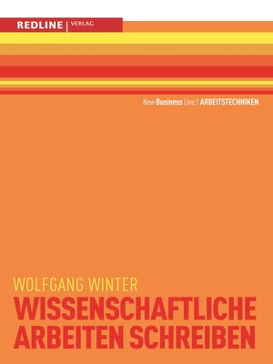 cover image of Wissenschaftliche Arbeiten schreiben